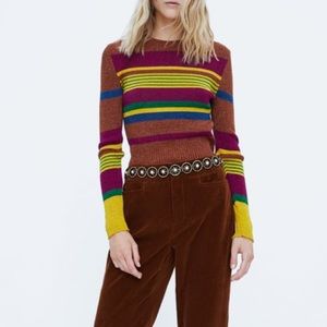 Shinny and colorful sweater from Zara